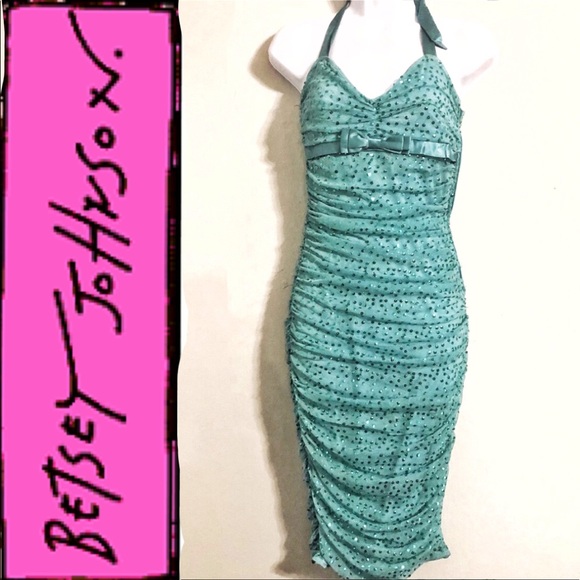 Betsey Johnson Dresses & Skirts - Betsey Johnson SEXY Sequin Halter Wiggle Dress